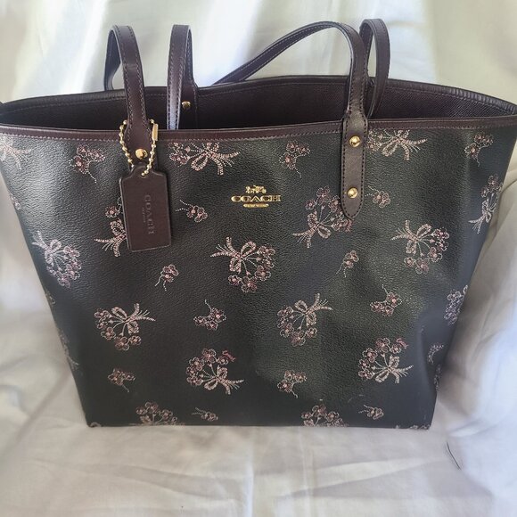 Coach F78283 Reversible City Tote With Ribbon Bouquet Print - Picture 1 of 9